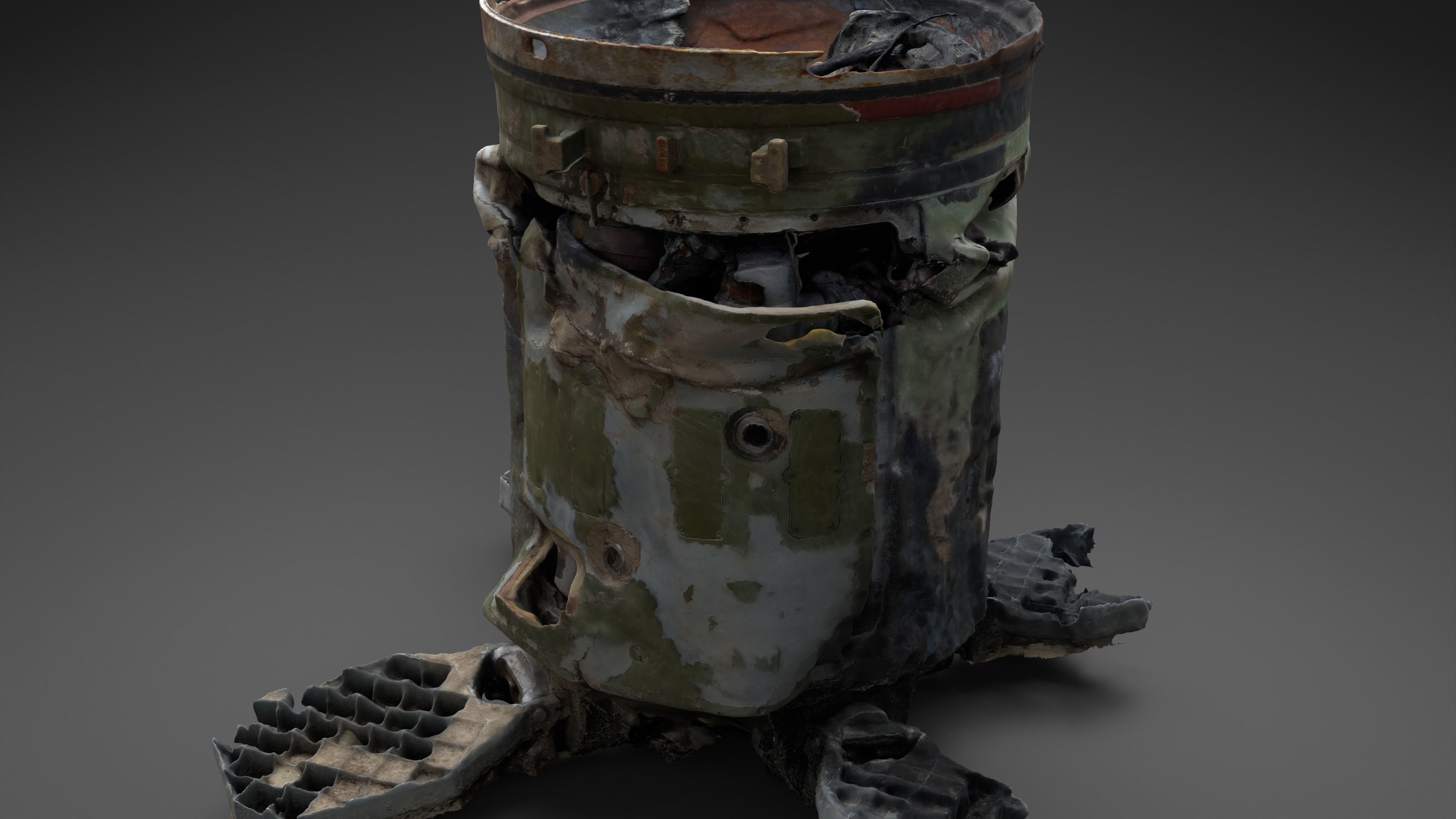 Destroyed OTR-21 SS-21 Scarab Tochka-U Photoscan 3D model_32