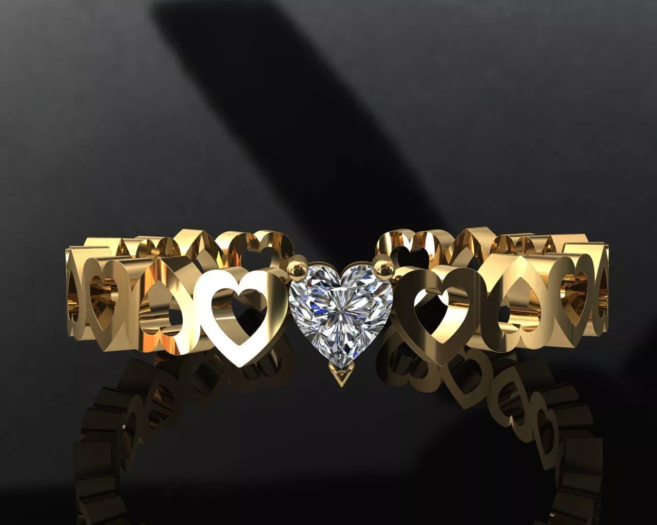 Heart ring Free 3D print model