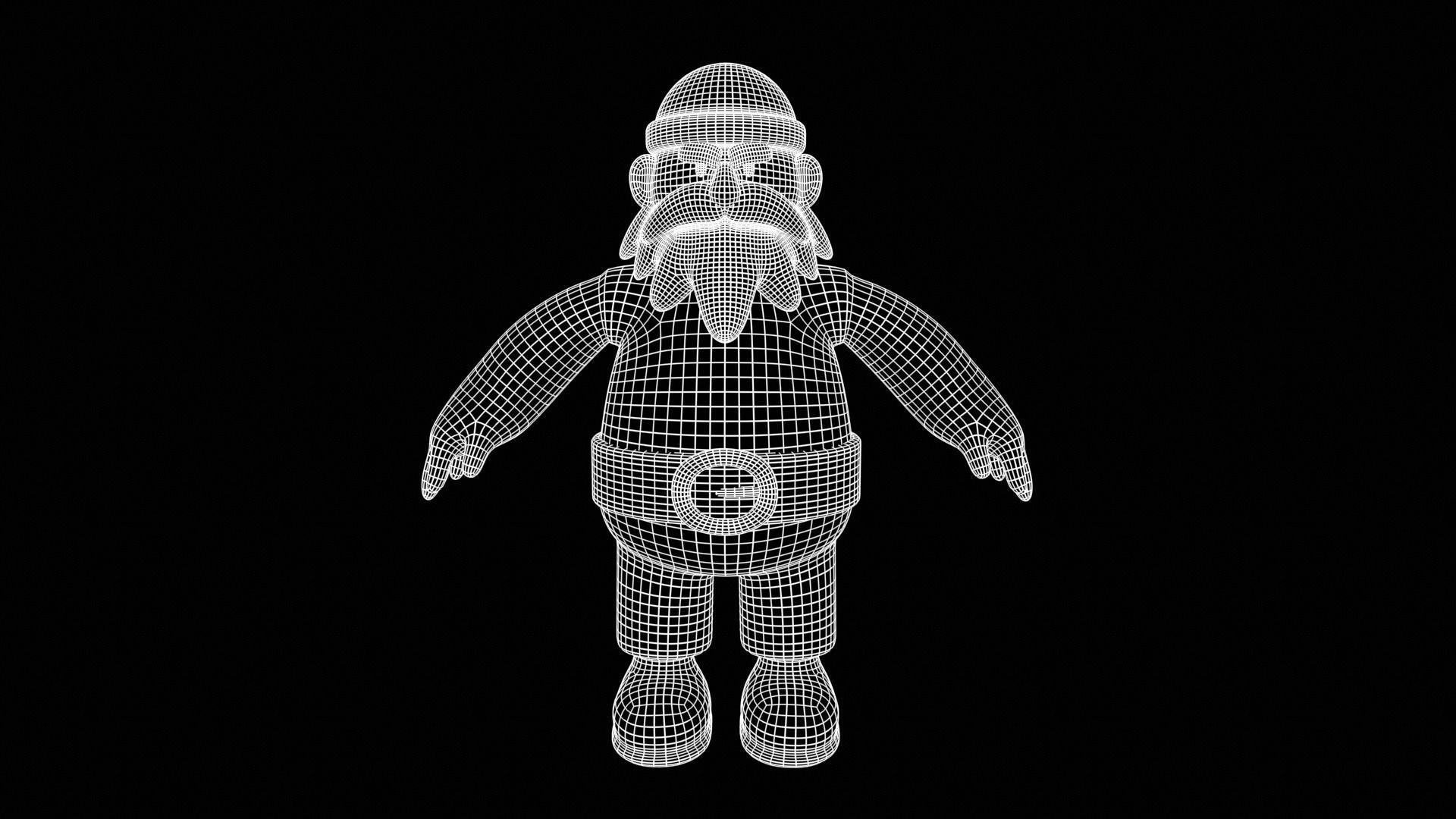 Stylized Dwarf Warrior Low-poly 3D model_21