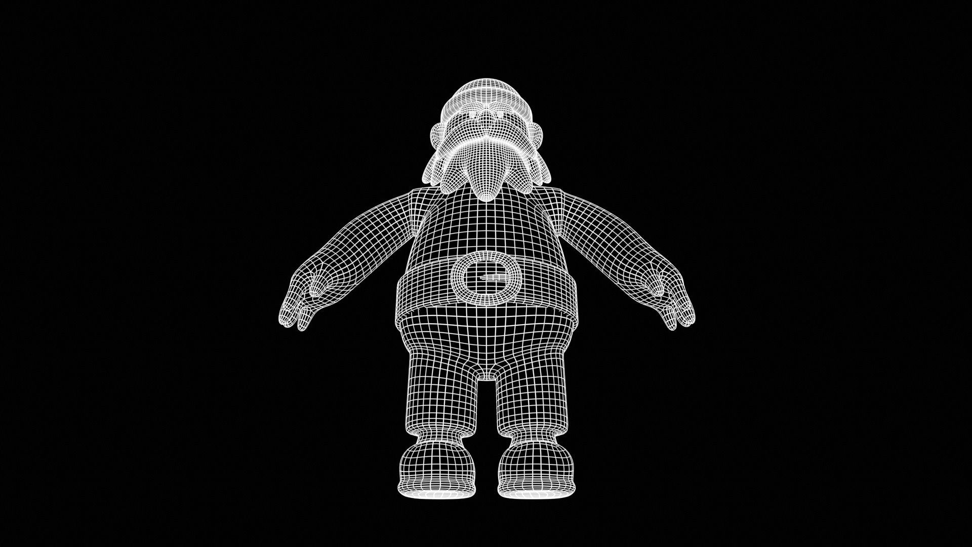 Stylized Dwarf Warrior Low-poly 3D model_19