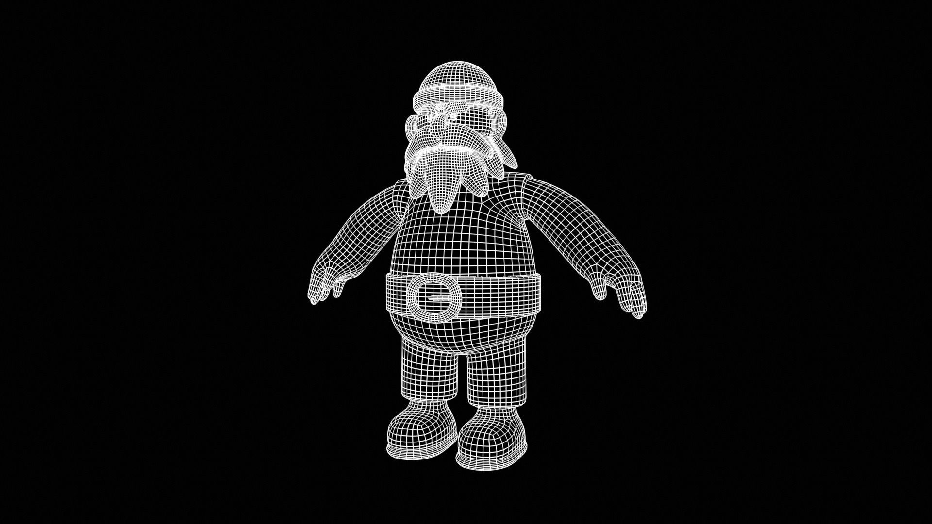 Stylized Dwarf Warrior Low-poly 3D model_17