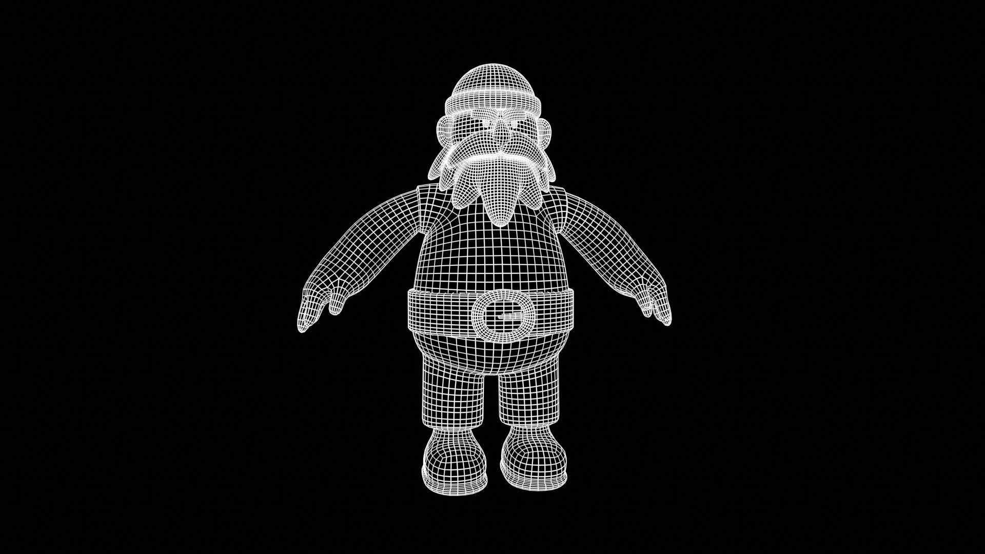 Stylized Dwarf Warrior Low-poly 3D model_16