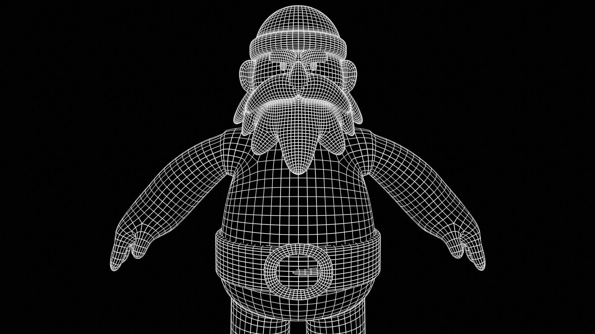 Stylized Dwarf Warrior Low-poly 3D model_22