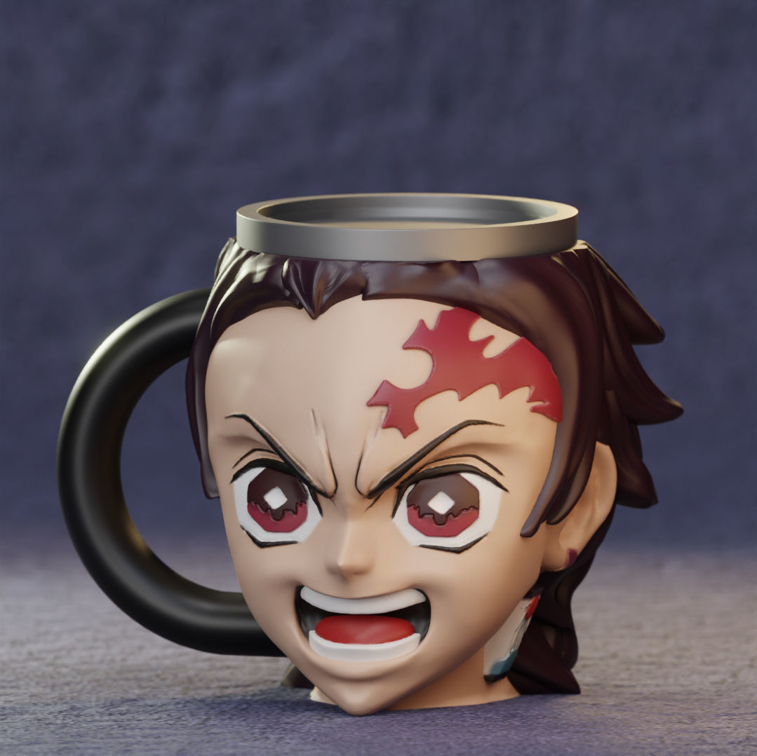 TANJIRO MUG - DEMON SLAYER 3D print model_1