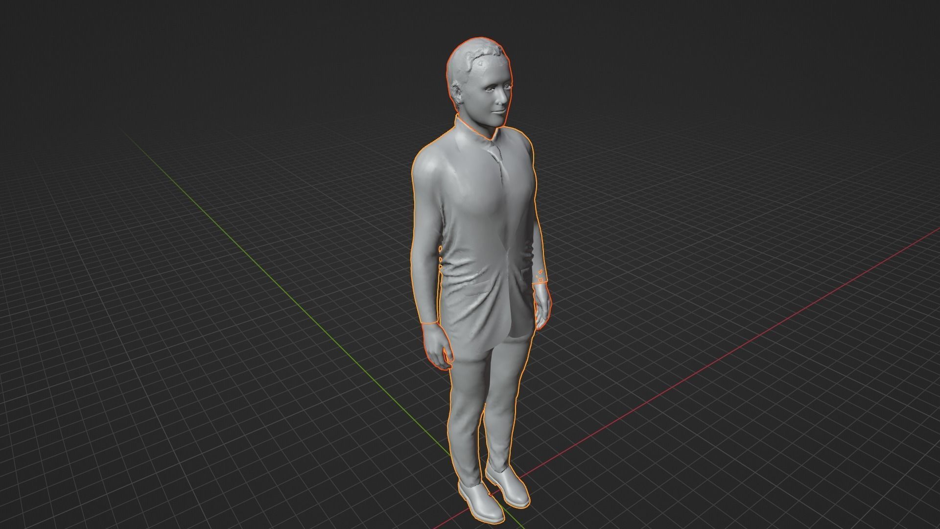 Viggo Mortensen Low-poly 3D model_8