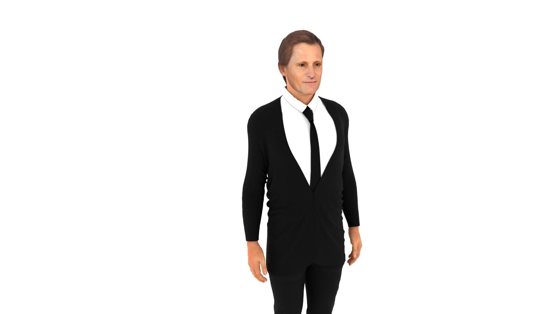 Viggo Mortensen Low-poly 3D model_1