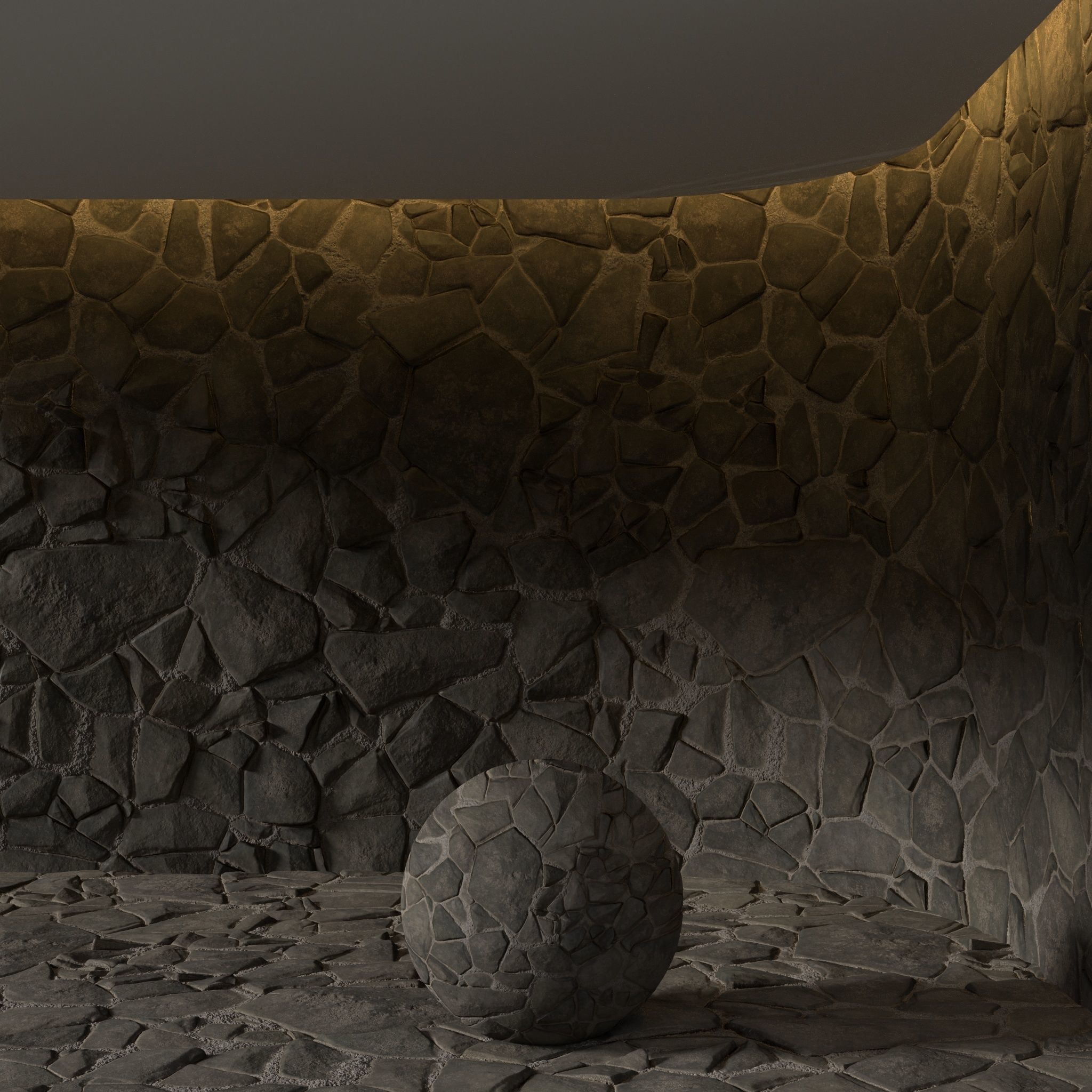 Field Stone 06 - PBR - 4K - PNG - Seamless Low-poly 3D model_3