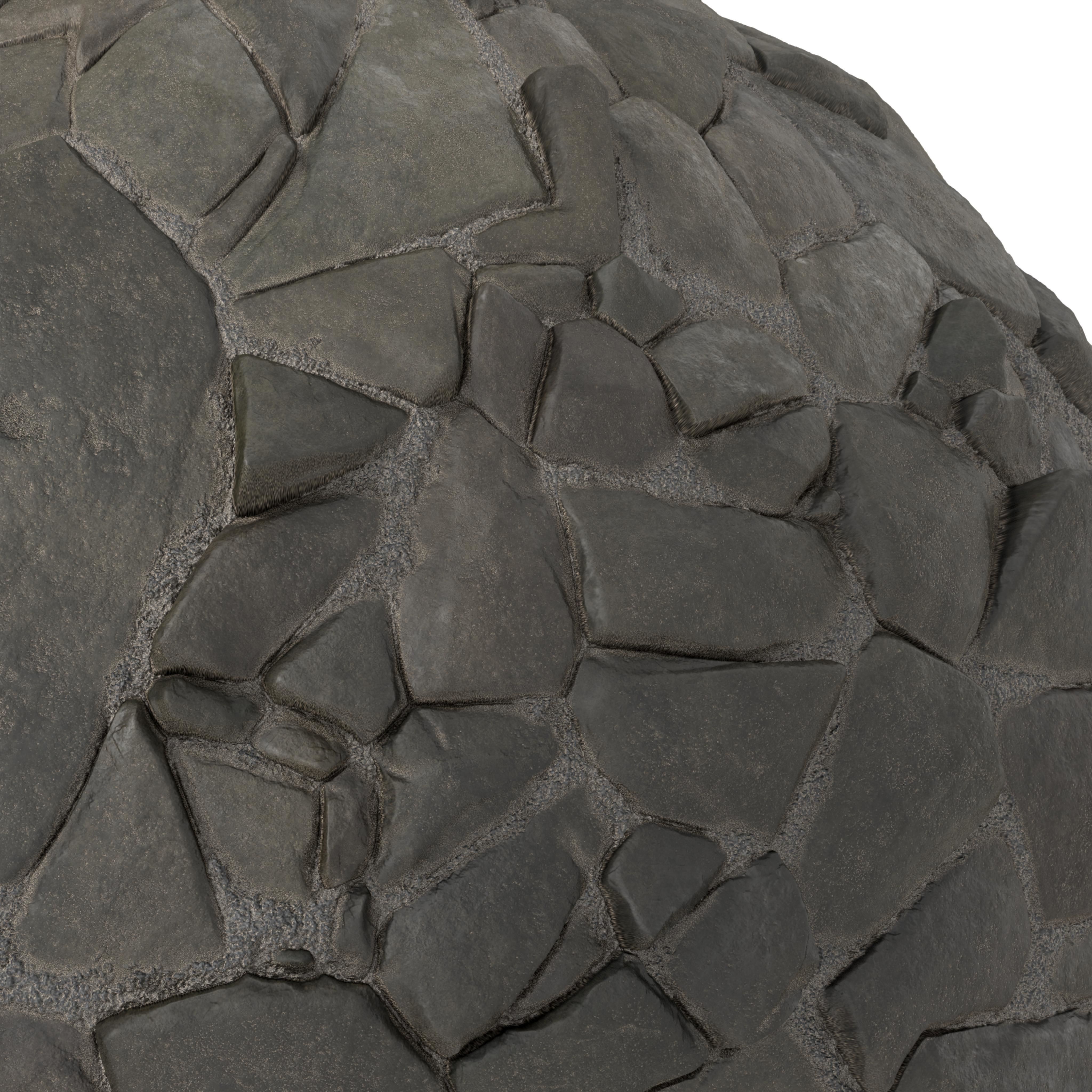 Field Stone 06 - PBR - 4K - PNG - Seamless Low-poly 3D model_4
