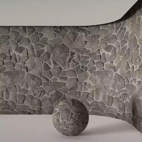 Field Stone 06 - PBR - 4K - PNG - Seamless Low-poly 3D model