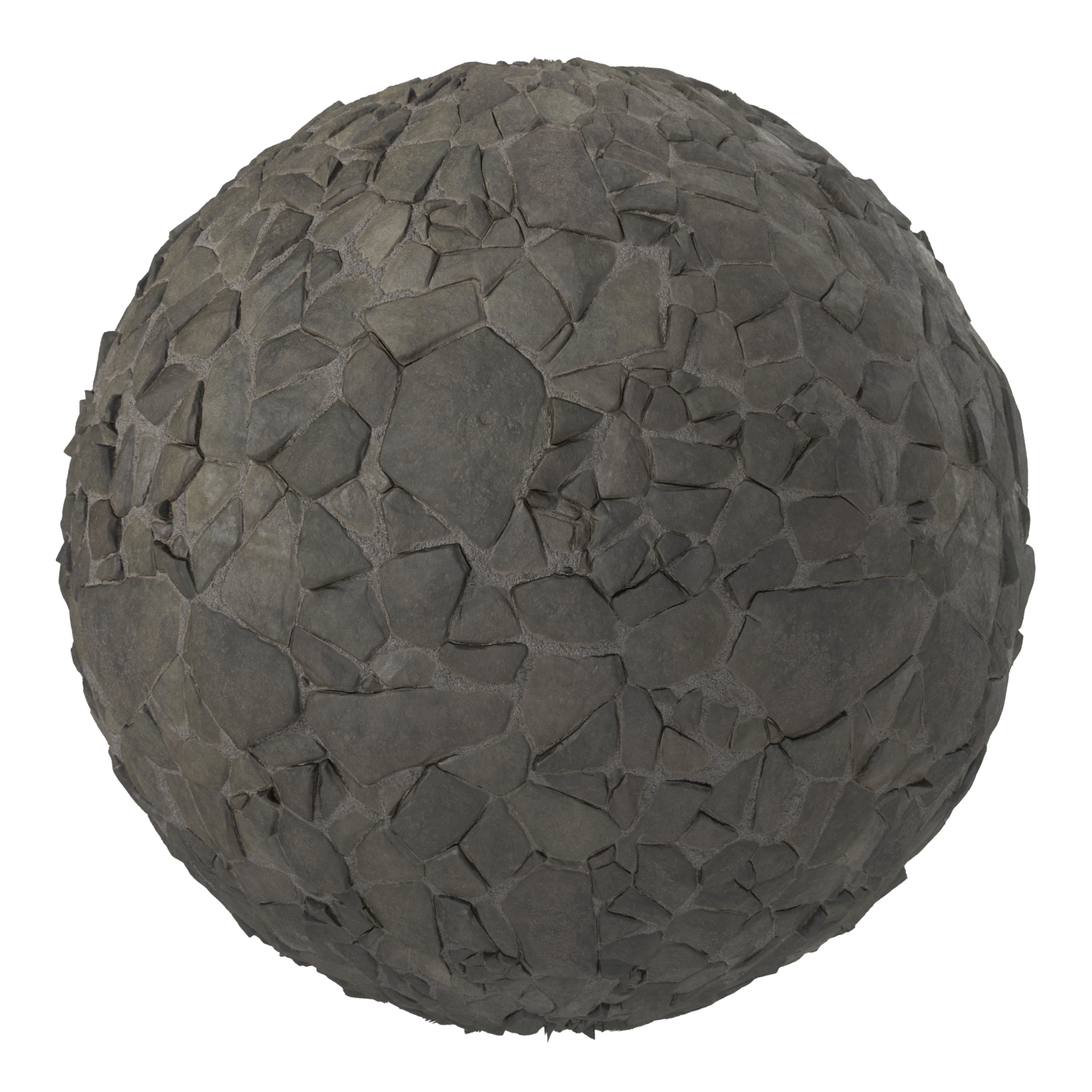 Field Stone 06 - PBR - 4K - PNG - Seamless Low-poly 3D model_1
