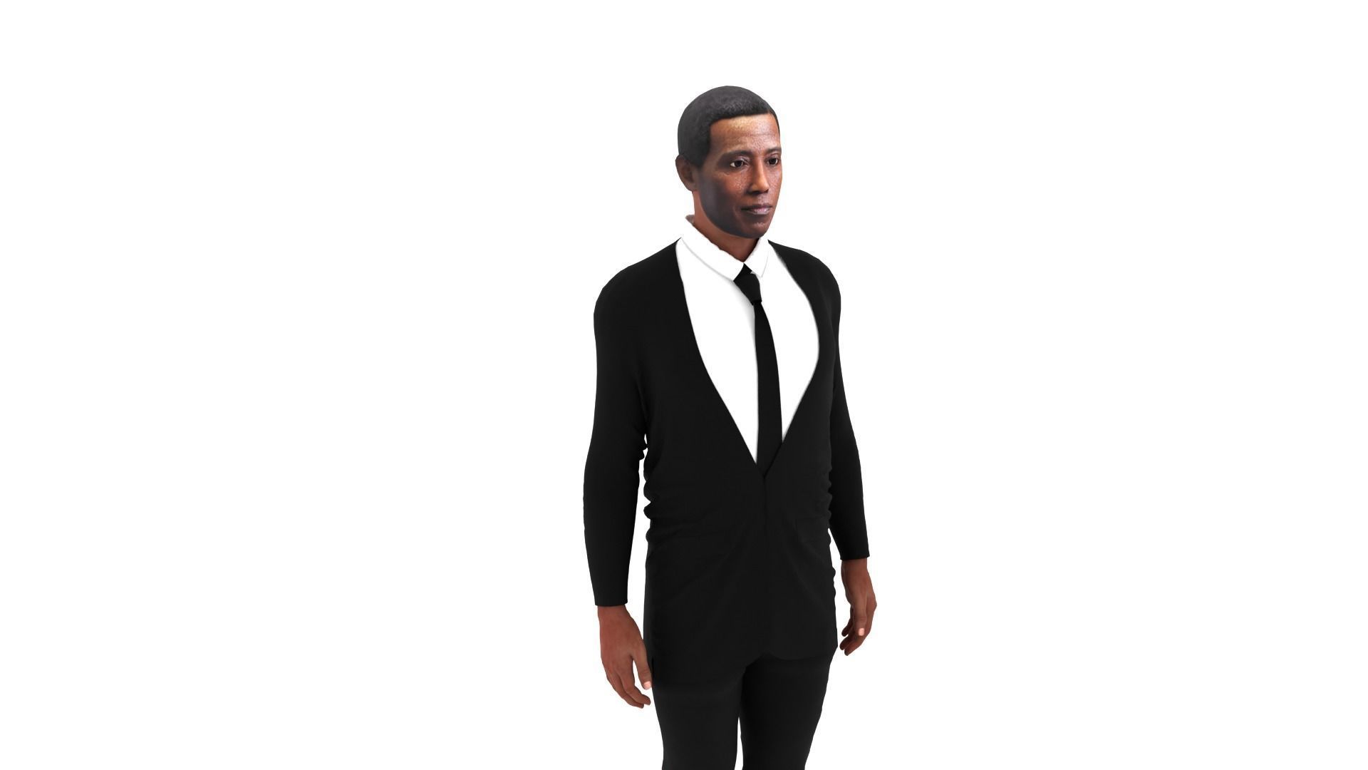Wesley Snipes Low-poly 3D model_1