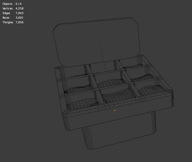 Lowpoly Six Different Market Stand Models Low-poly 3D model_9