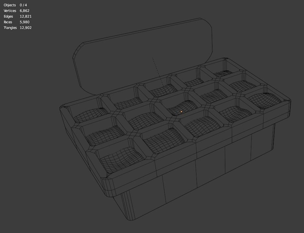 Lowpoly Six Different Market Stand Models Low-poly 3D model_11