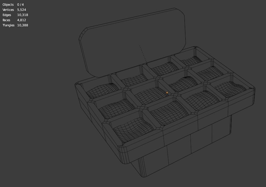 Lowpoly Six Different Market Stand Models Low-poly 3D model_10