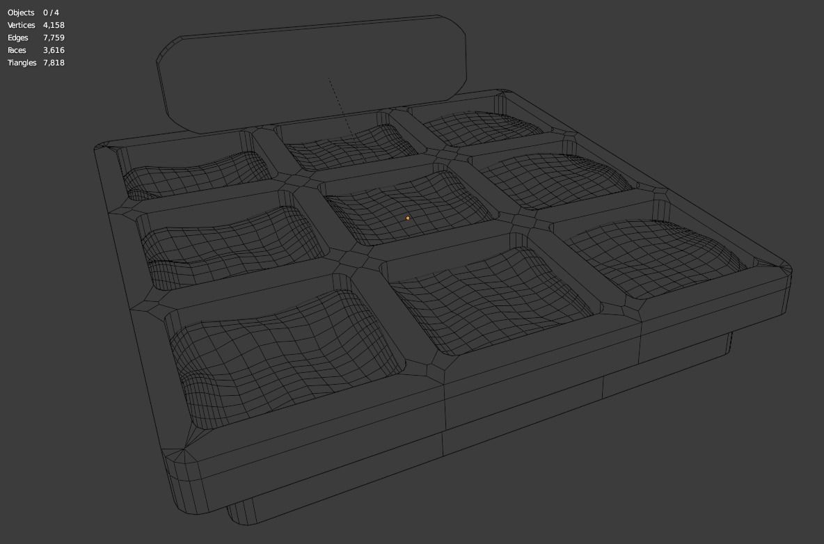 Lowpoly Six Different Market Stand Models Low-poly 3D model_14