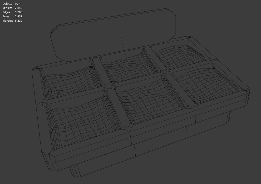 Lowpoly Six Different Market Stand Models Low-poly 3D model_13