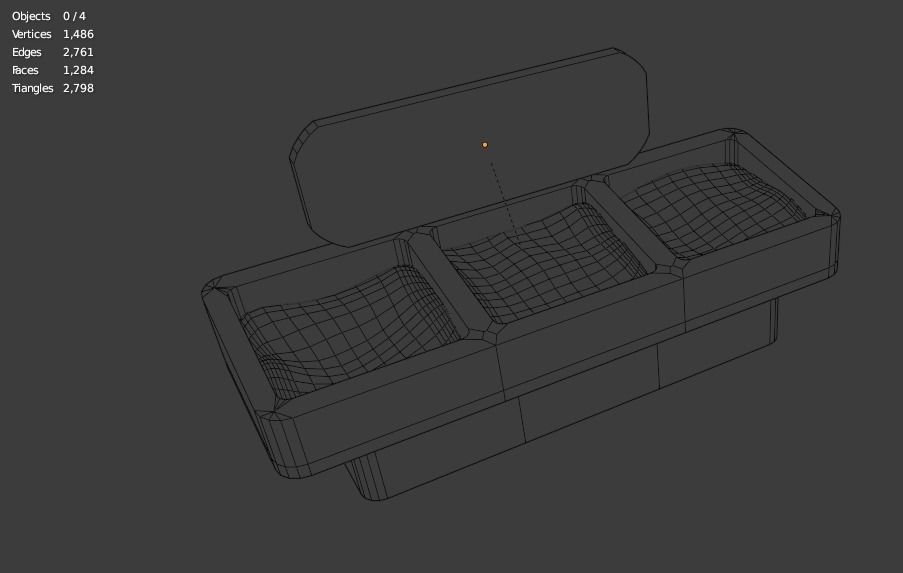 Lowpoly Six Different Market Stand Models Low-poly 3D model_12