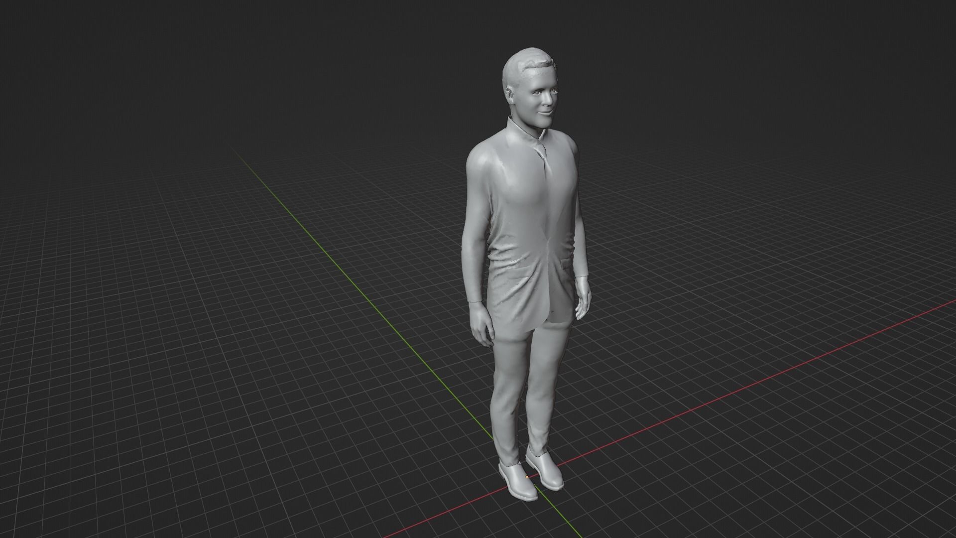 Willem Dafoe Low-poly 3D model_8