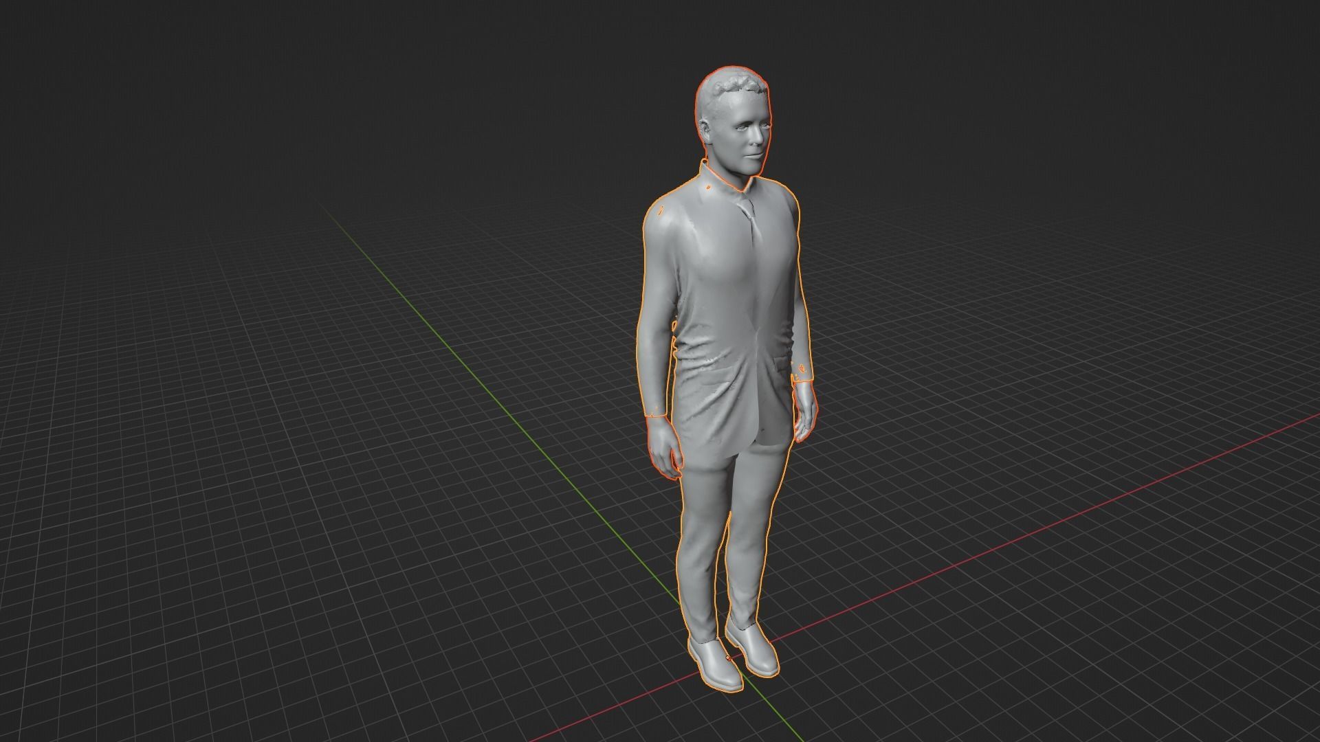 Willem Dafoe Low-poly 3D model_8