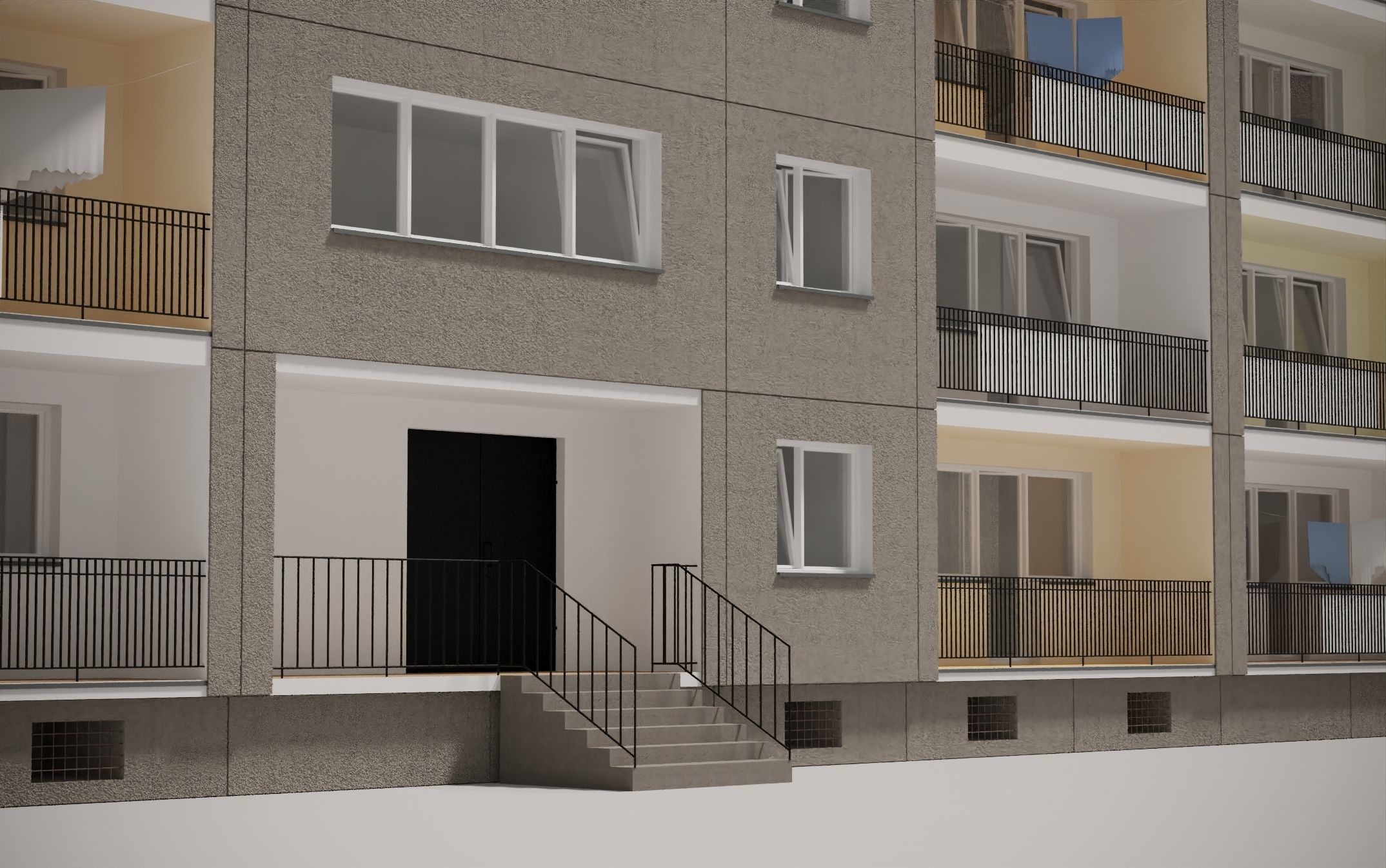 PRE-FABRICATED CONCRETE PANEL RESIDENTIAL BUILDINGS ASSET 3D model_15