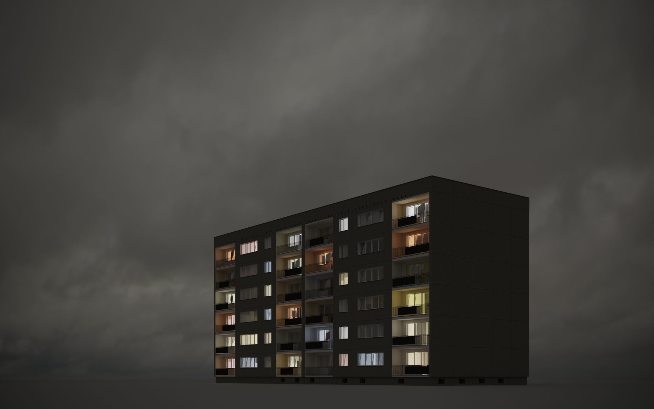 PRE-FABRICATED CONCRETE PANEL RESIDENTIAL BUILDINGS ASSET 3D model_13