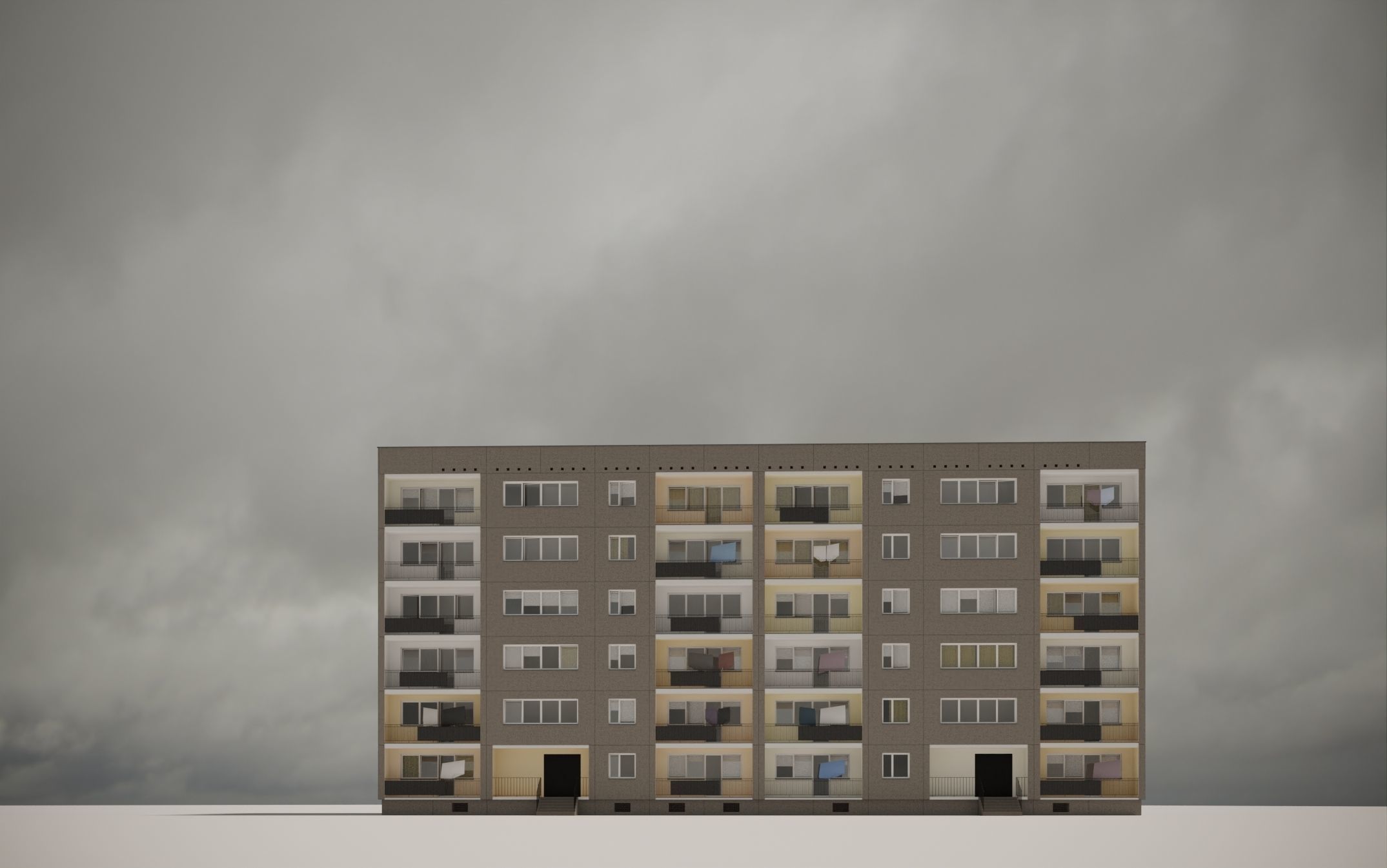 PRE-FABRICATED CONCRETE PANEL RESIDENTIAL BUILDINGS ASSET 3D model_5