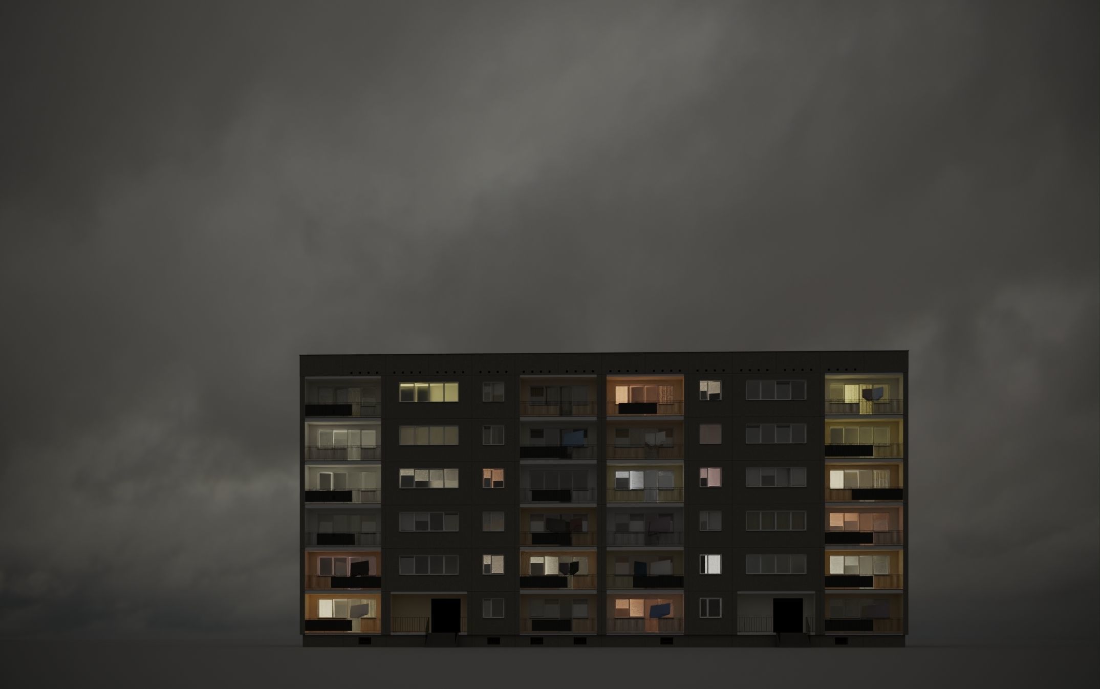 PRE-FABRICATED CONCRETE PANEL RESIDENTIAL BUILDINGS ASSET 3D model_6
