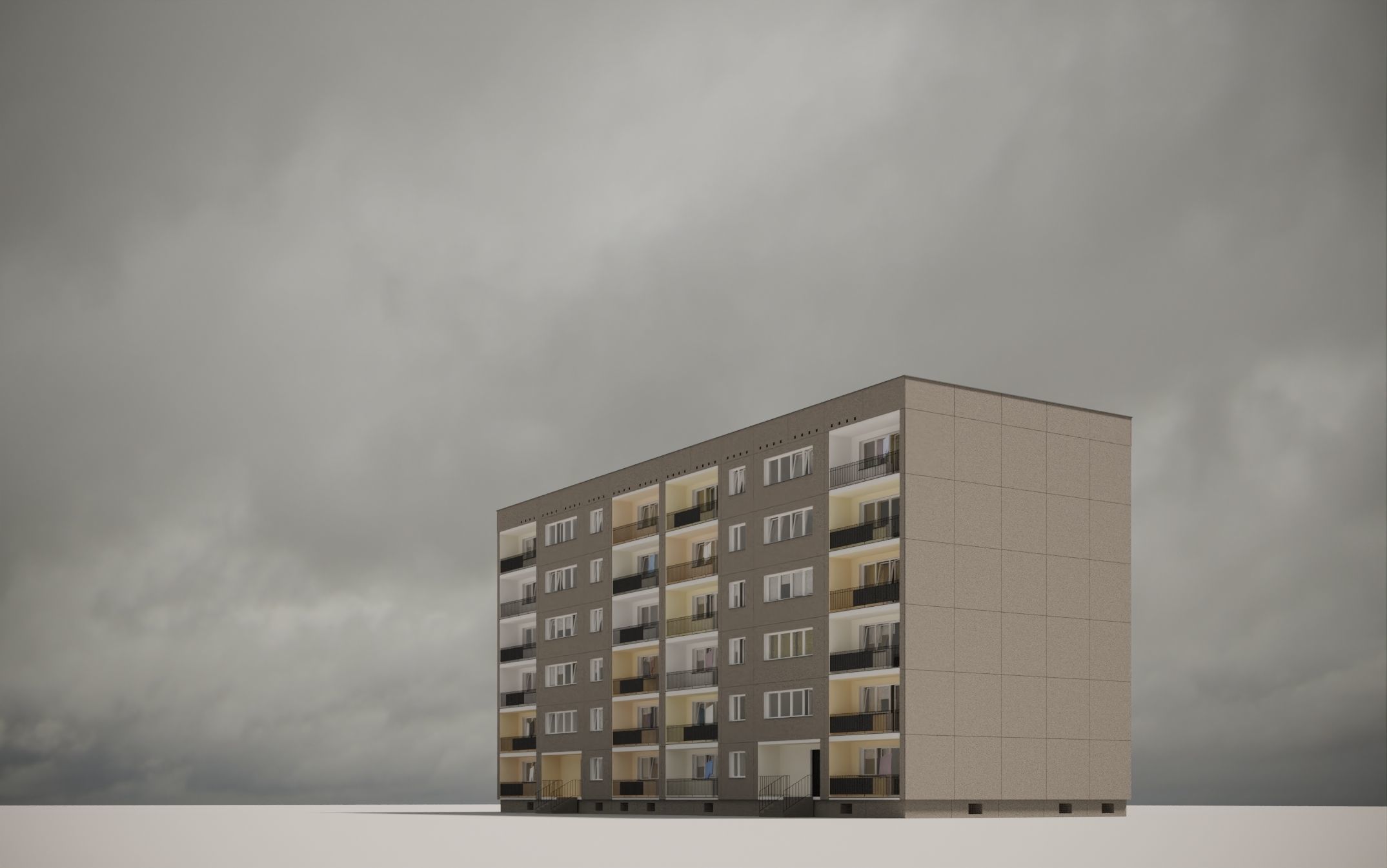 PRE-FABRICATED CONCRETE PANEL RESIDENTIAL BUILDINGS ASSET 3D model_7