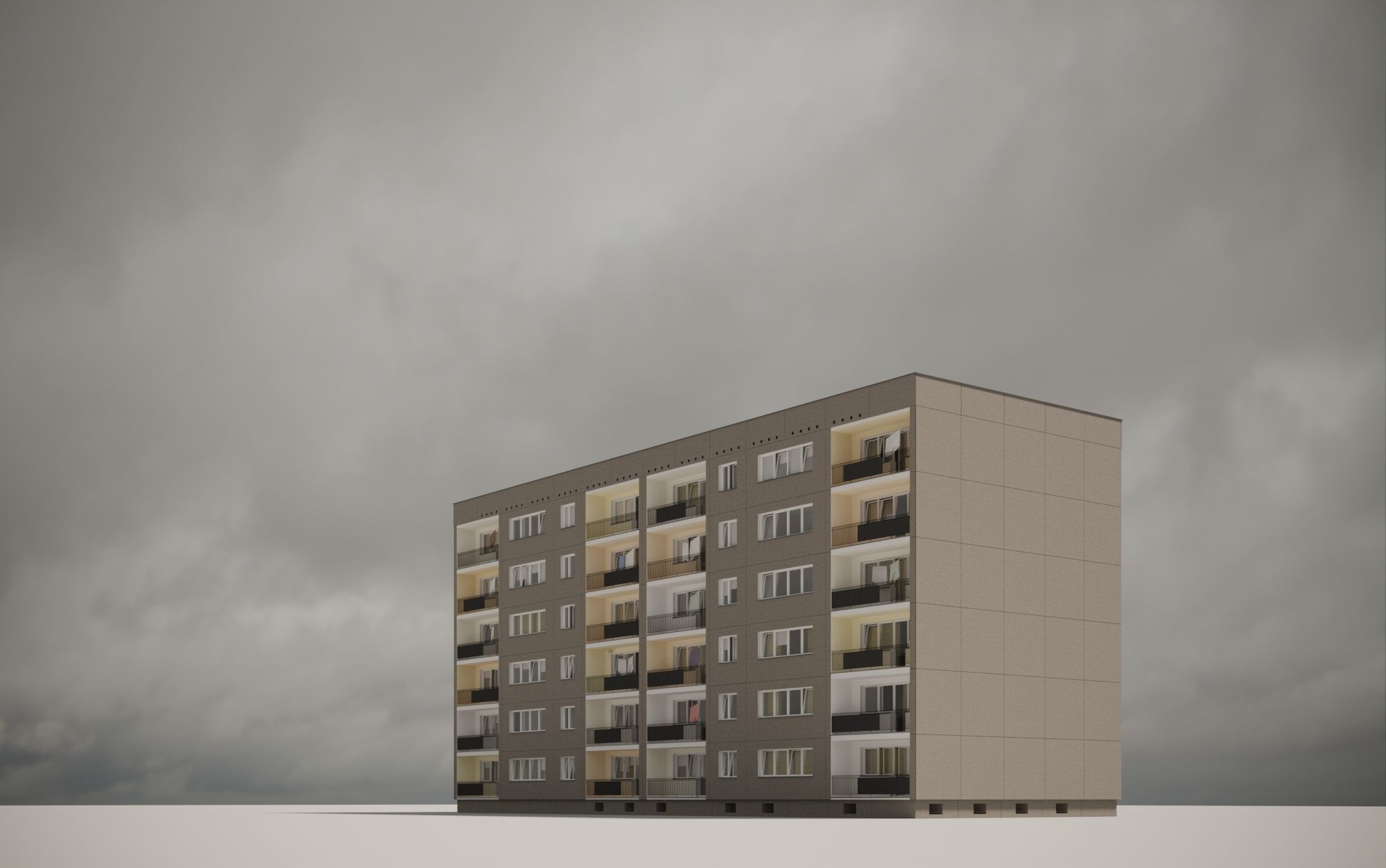 PRE-FABRICATED CONCRETE PANEL RESIDENTIAL BUILDINGS ASSET 3D model_12