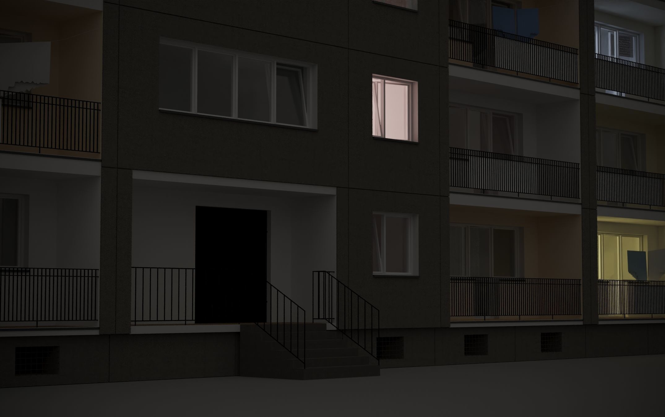 PRE-FABRICATED CONCRETE PANEL RESIDENTIAL BUILDINGS ASSET 3D model_16