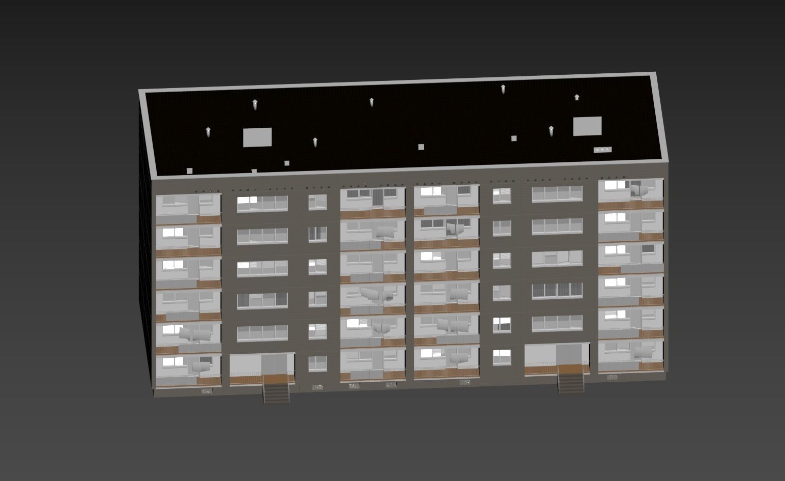 PRE-FABRICATED CONCRETE PANEL RESIDENTIAL BUILDINGS ASSET 3D model_19