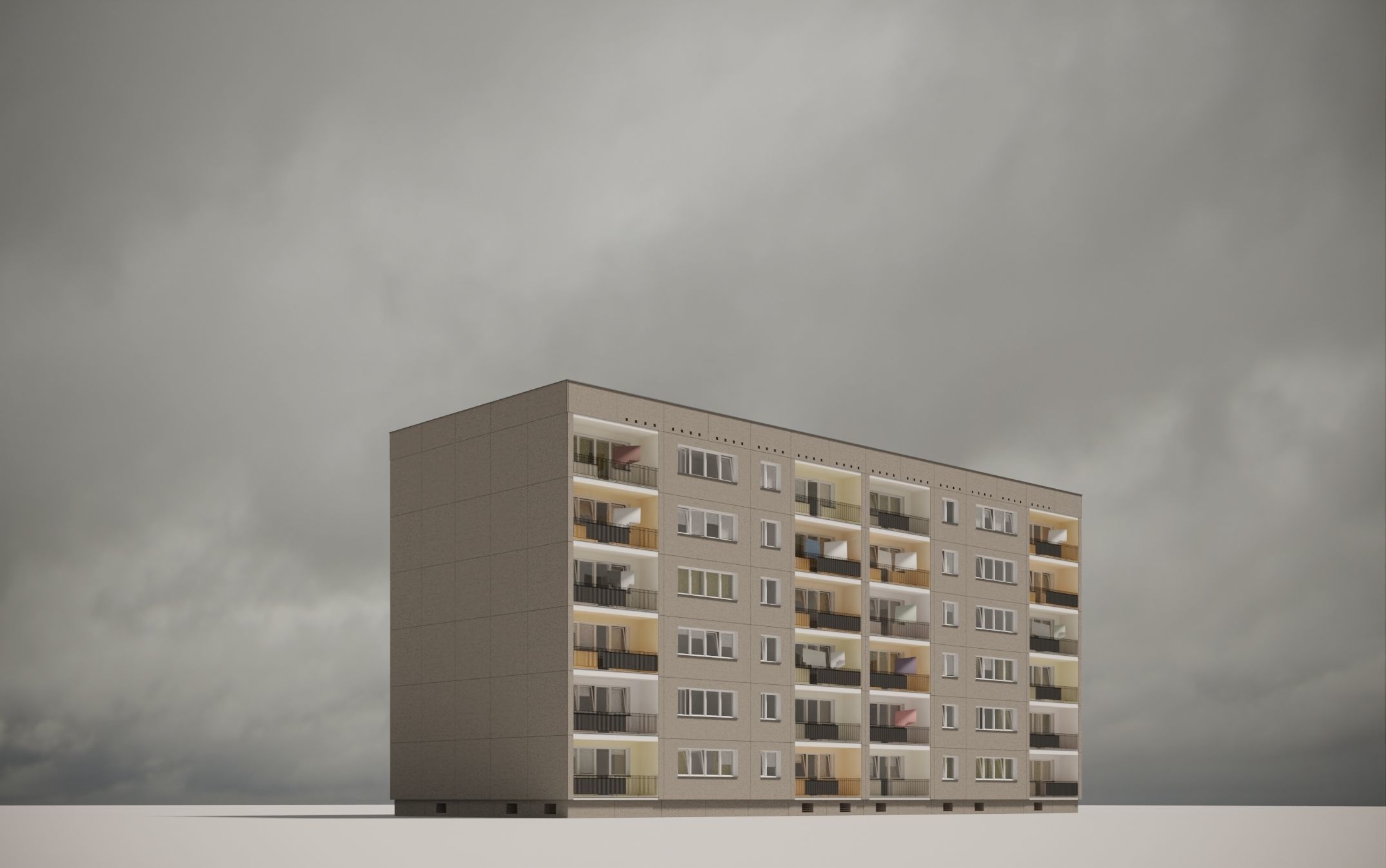 PRE-FABRICATED CONCRETE PANEL RESIDENTIAL BUILDINGS ASSET 3D model_10