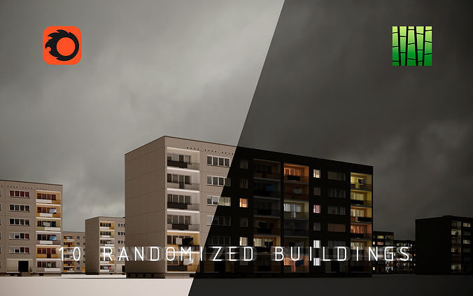 PRE-FABRICATED CONCRETE PANEL RESIDENTIAL BUILDINGS ASSET 3D model