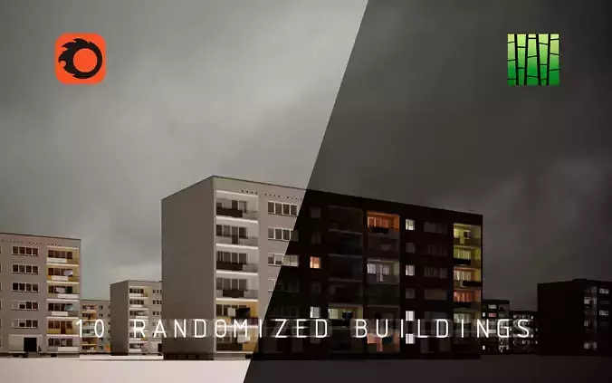 PRE-FABRICATED CONCRETE PANEL RESIDENTIAL BUILDINGS ASSET 3D model