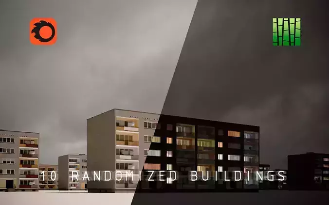 PRE-FABRICATED CONCRETE PANEL RESIDENTIAL BUILDINGS ASSET Free 3D model