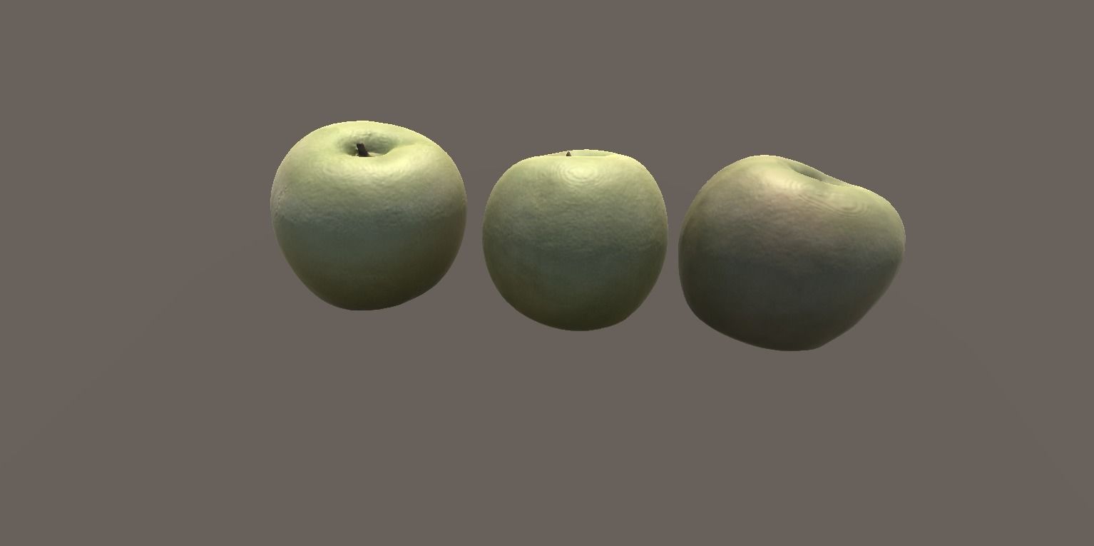 Scanned Apples Low-poly 3D model_2