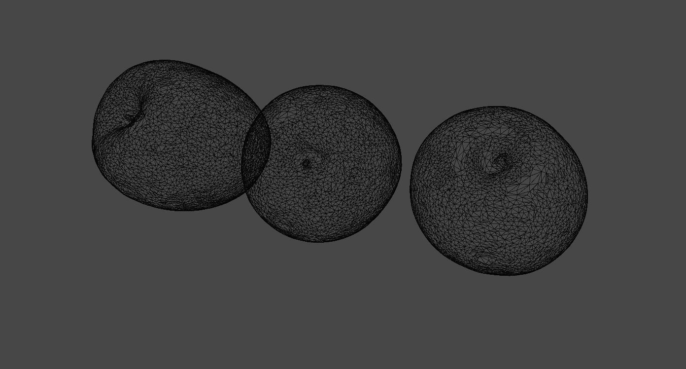 Scanned Apples Low-poly 3D model_3