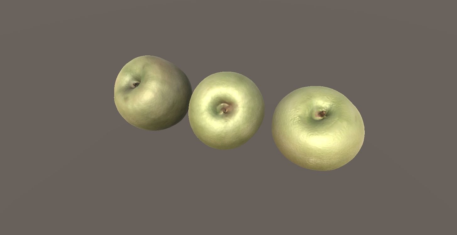 Scanned Apples Low-poly 3D model_1
