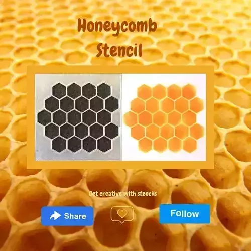 Honeycomb  Stencil 3D print model