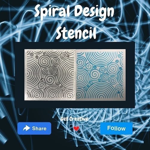 Spiral Design Stencil 3D print model