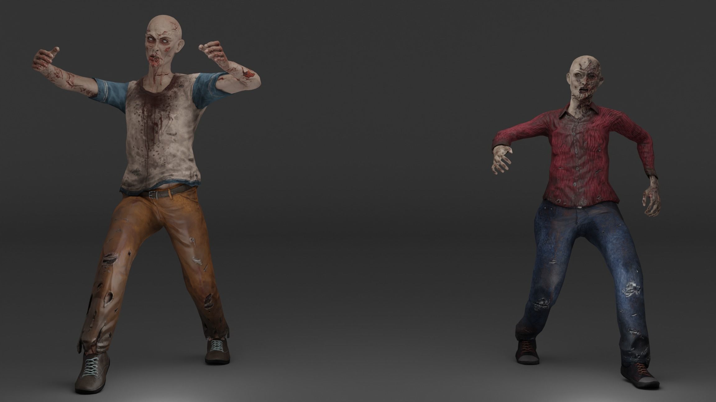 Zombies zombie 3D model_1