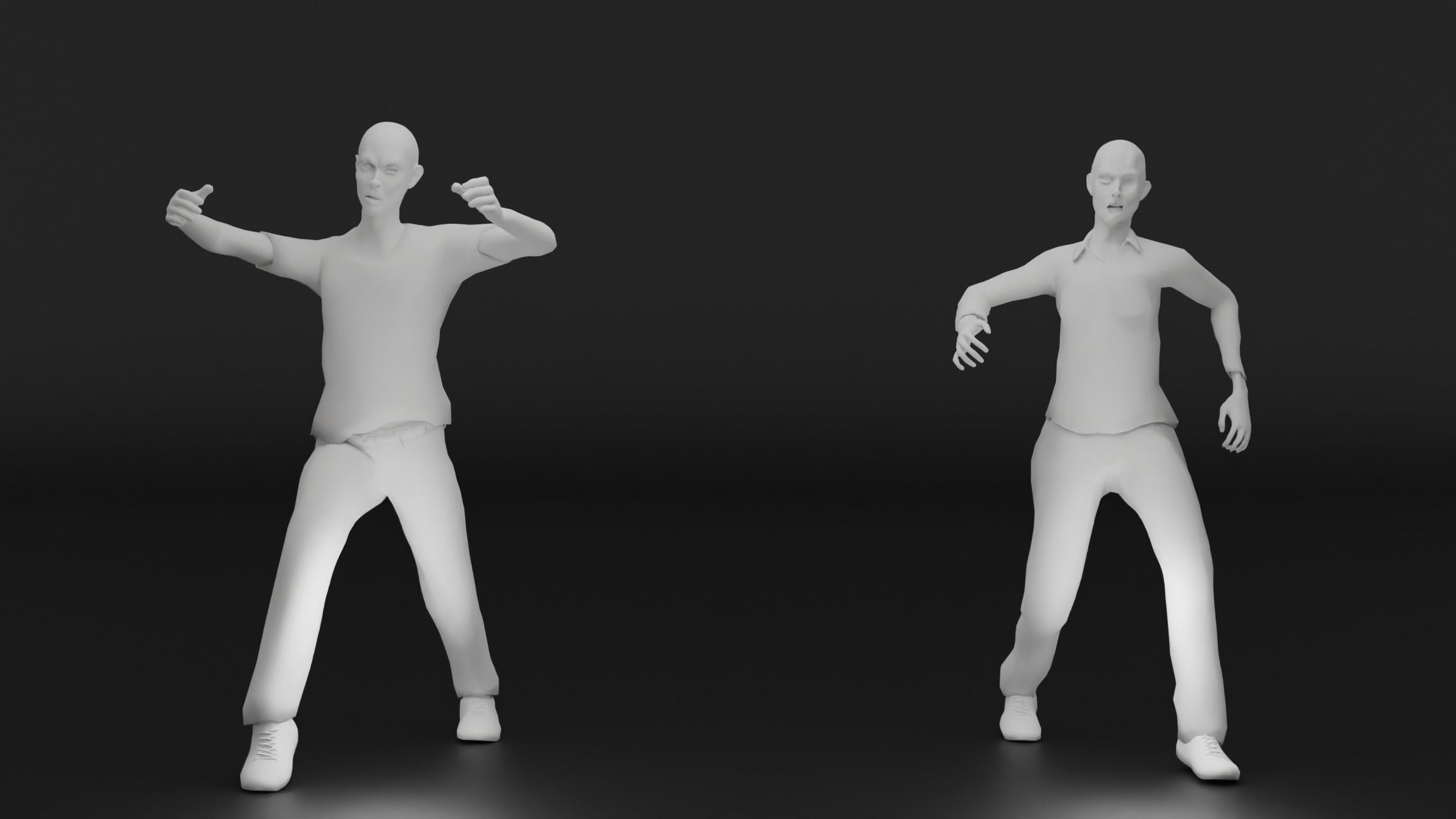 Zombies zombie 3D model_6