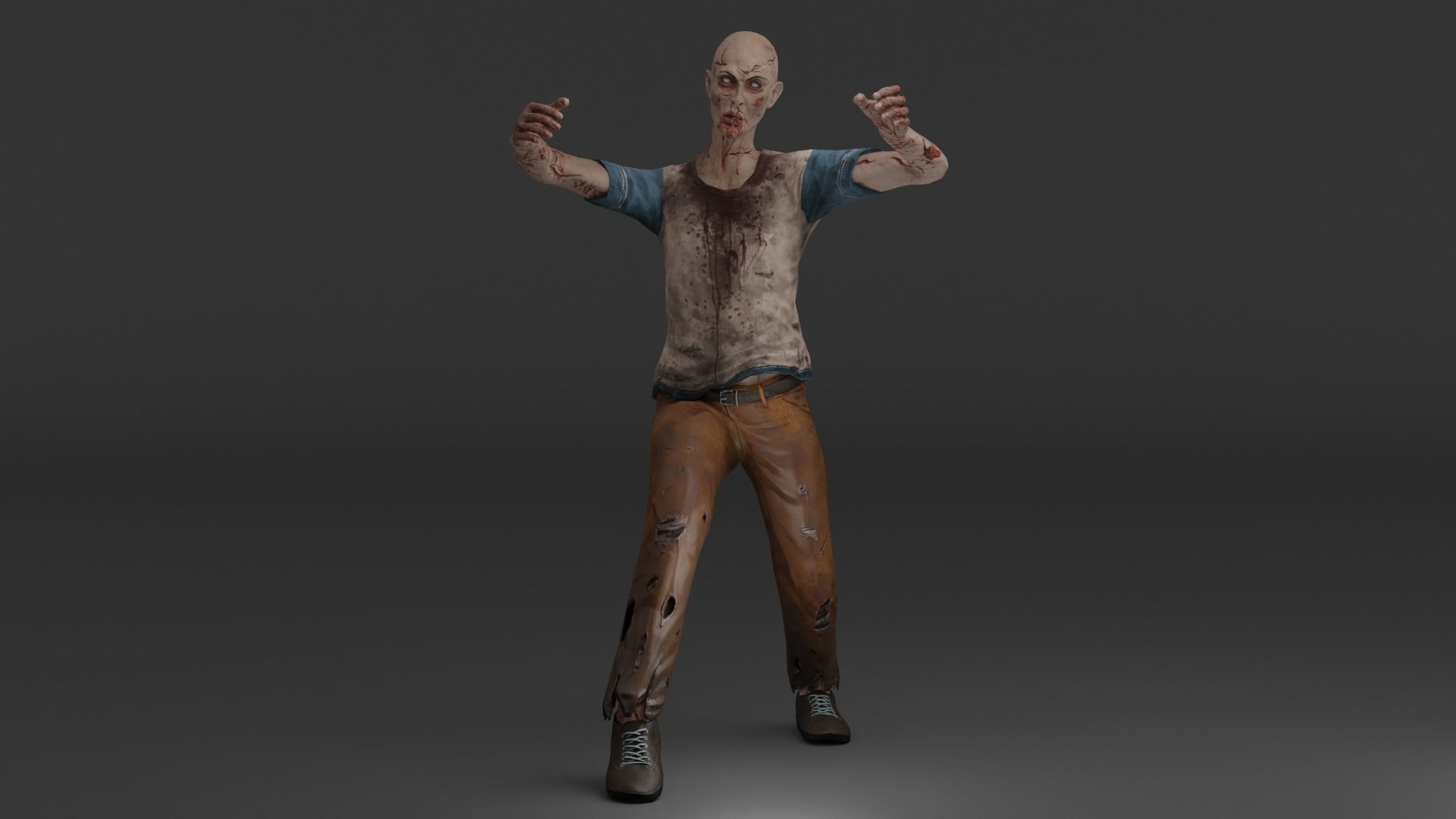 Zombies zombie 3D model_2