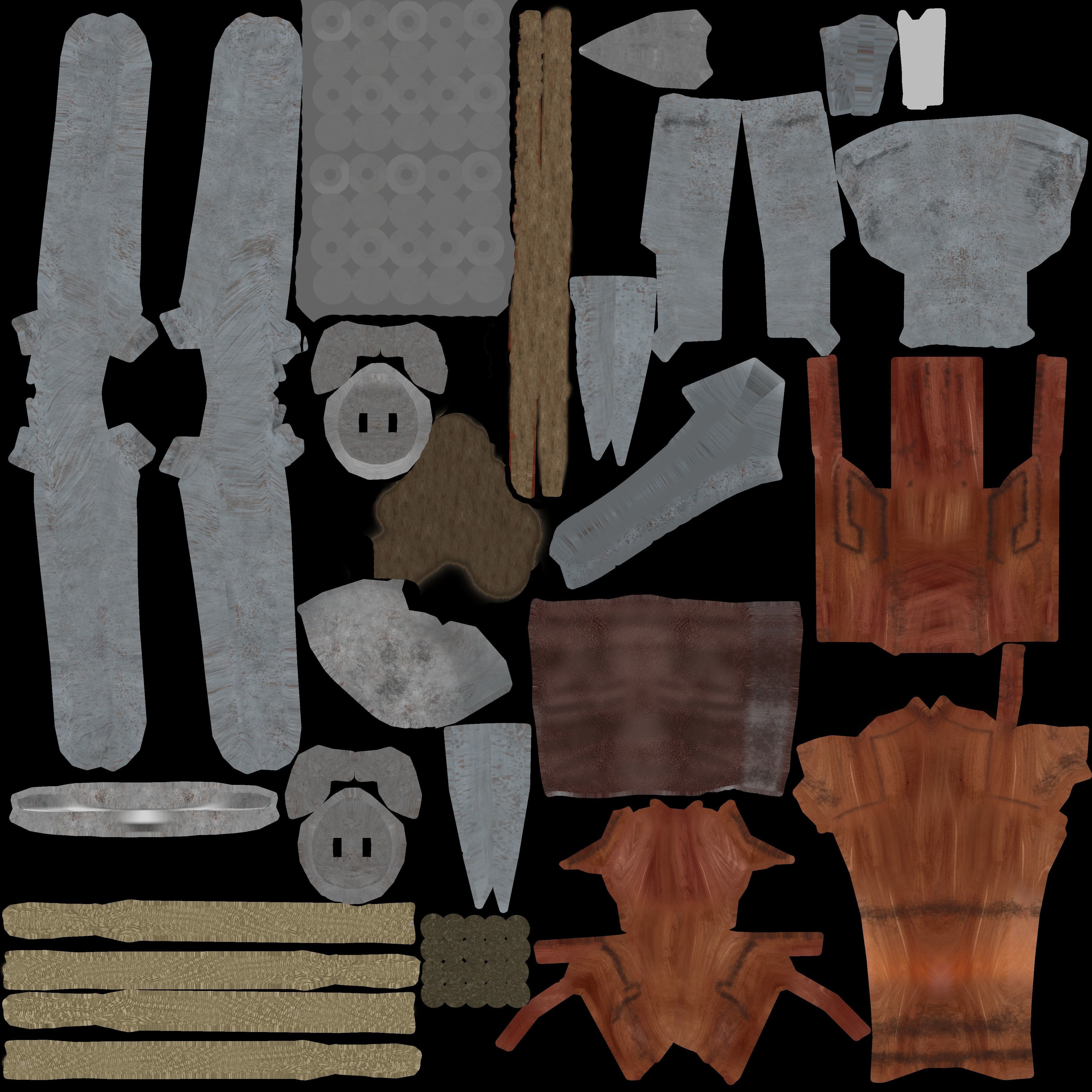 Medieval Fantasy Crossbow LowPoly Low-poly 3D model_6