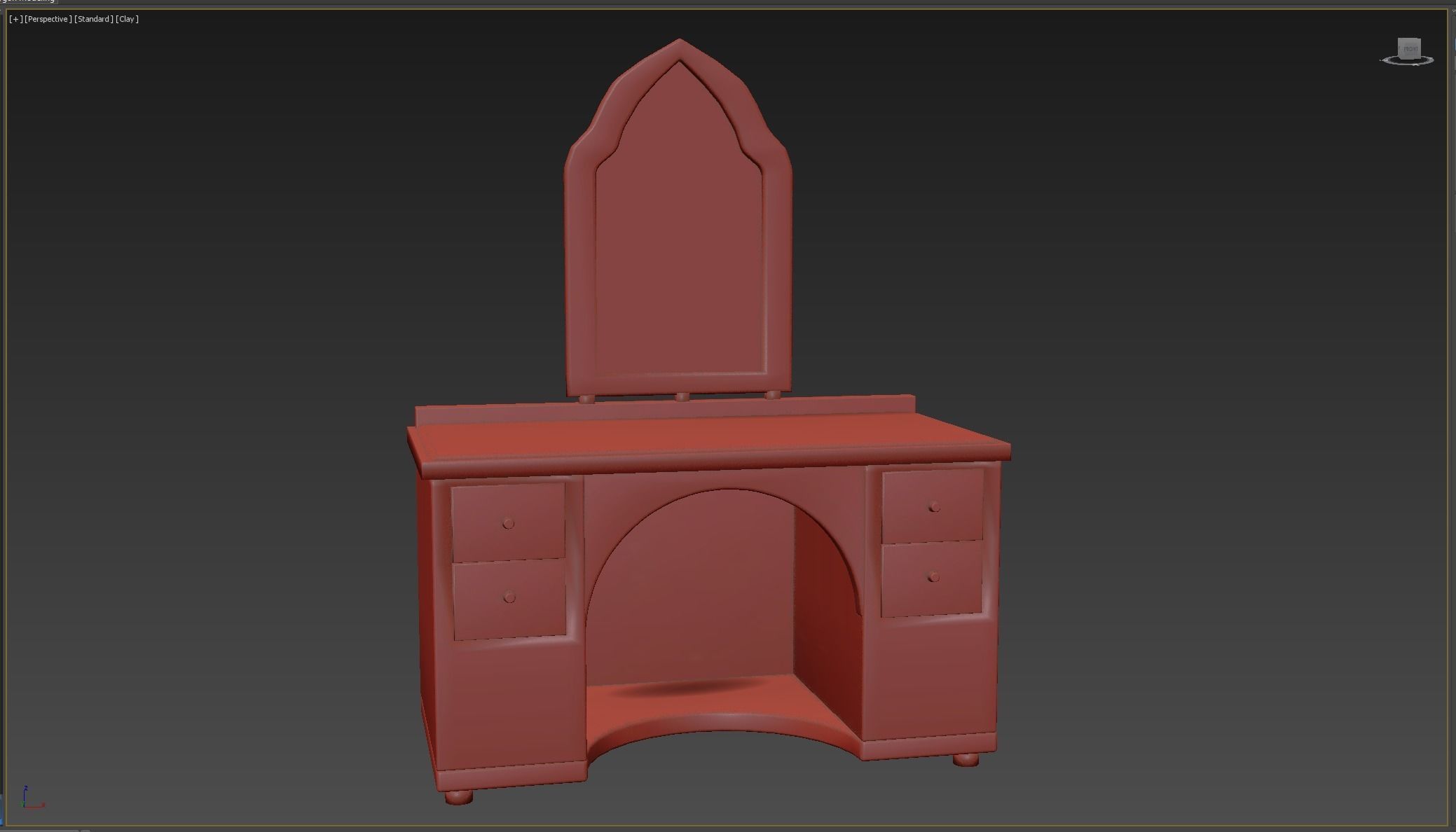 Medieval Table Low-poly 3D model_5