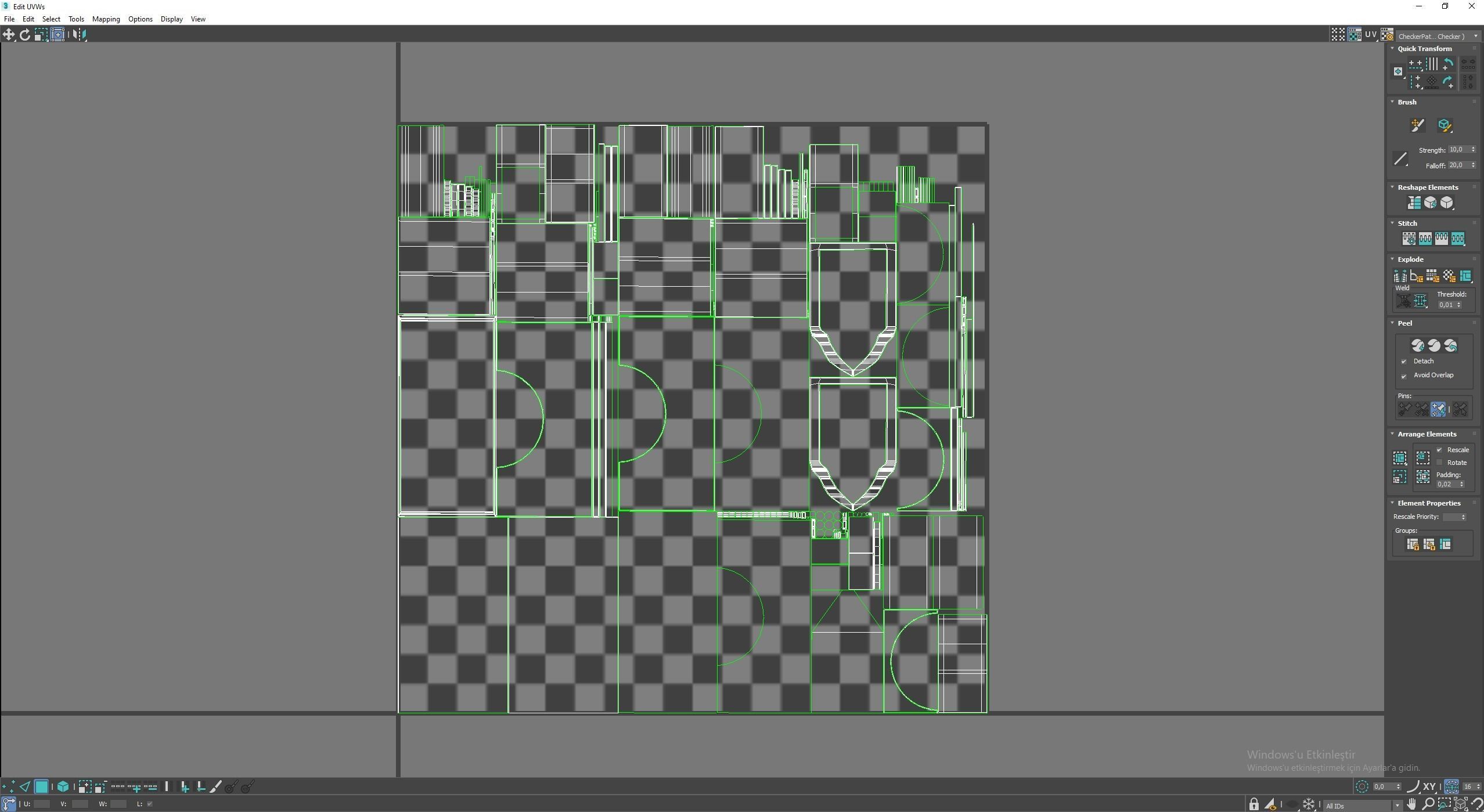 Medieval Table Low-poly 3D model_8