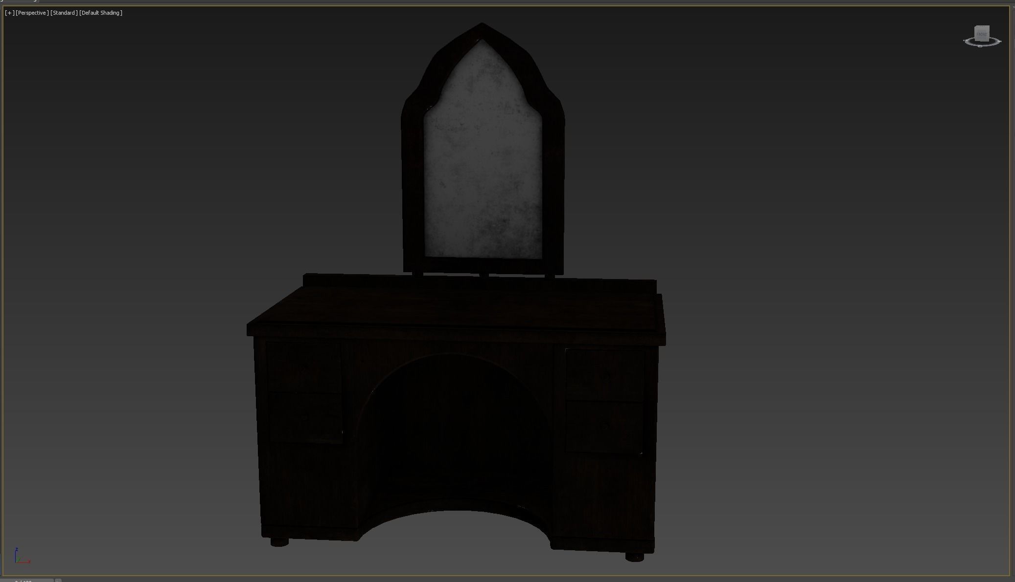 Medieval Table Low-poly 3D model_7