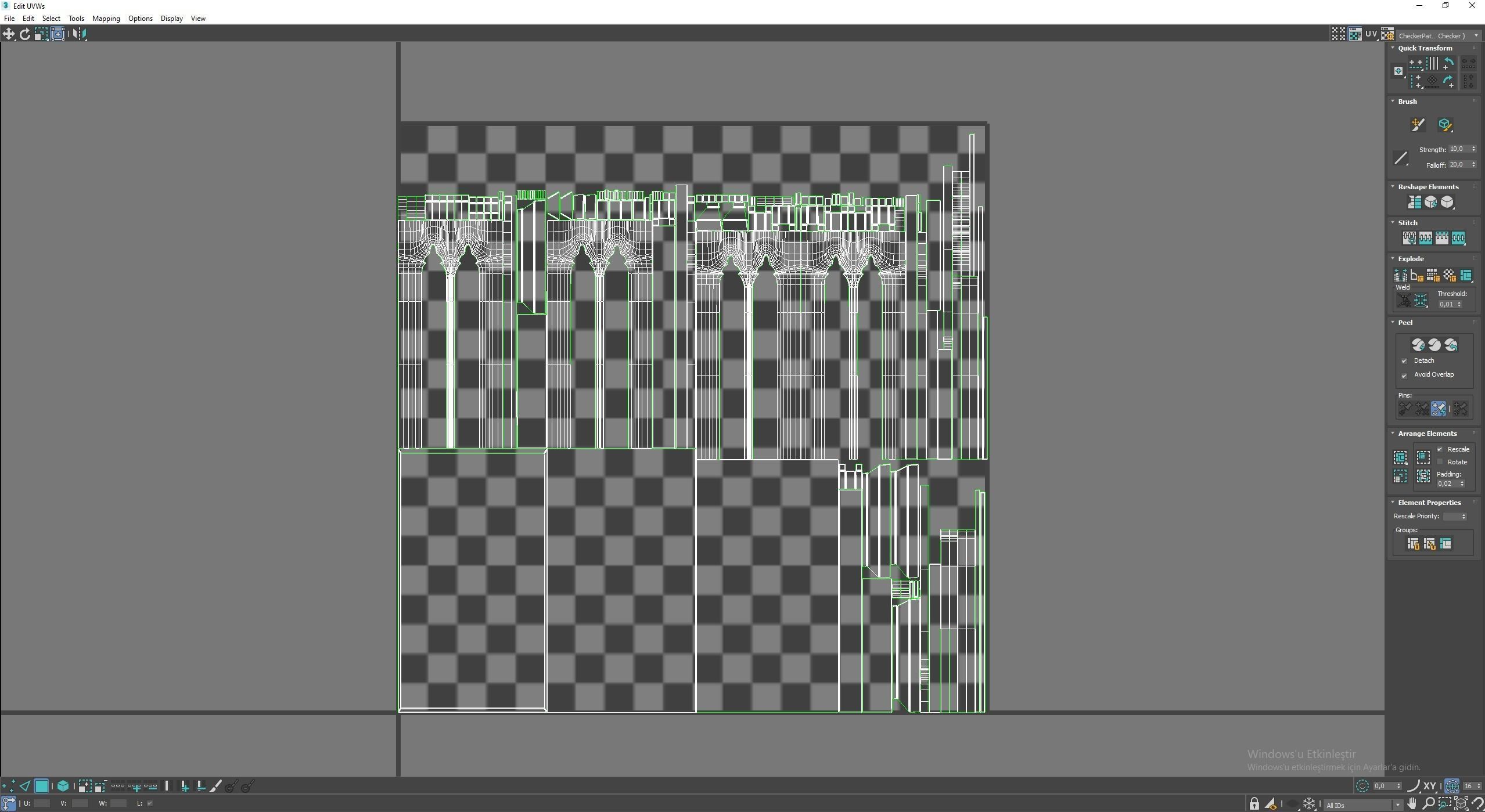 Medieval Table Low-poly 3D model_8