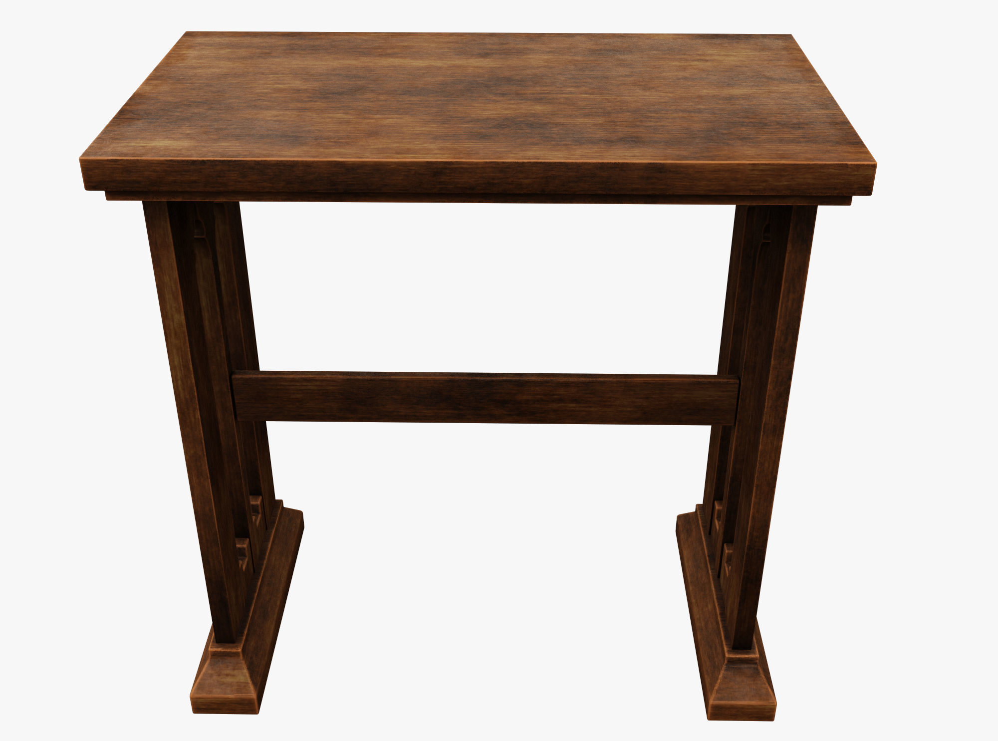 Medieval Table Low-poly 3D model_1