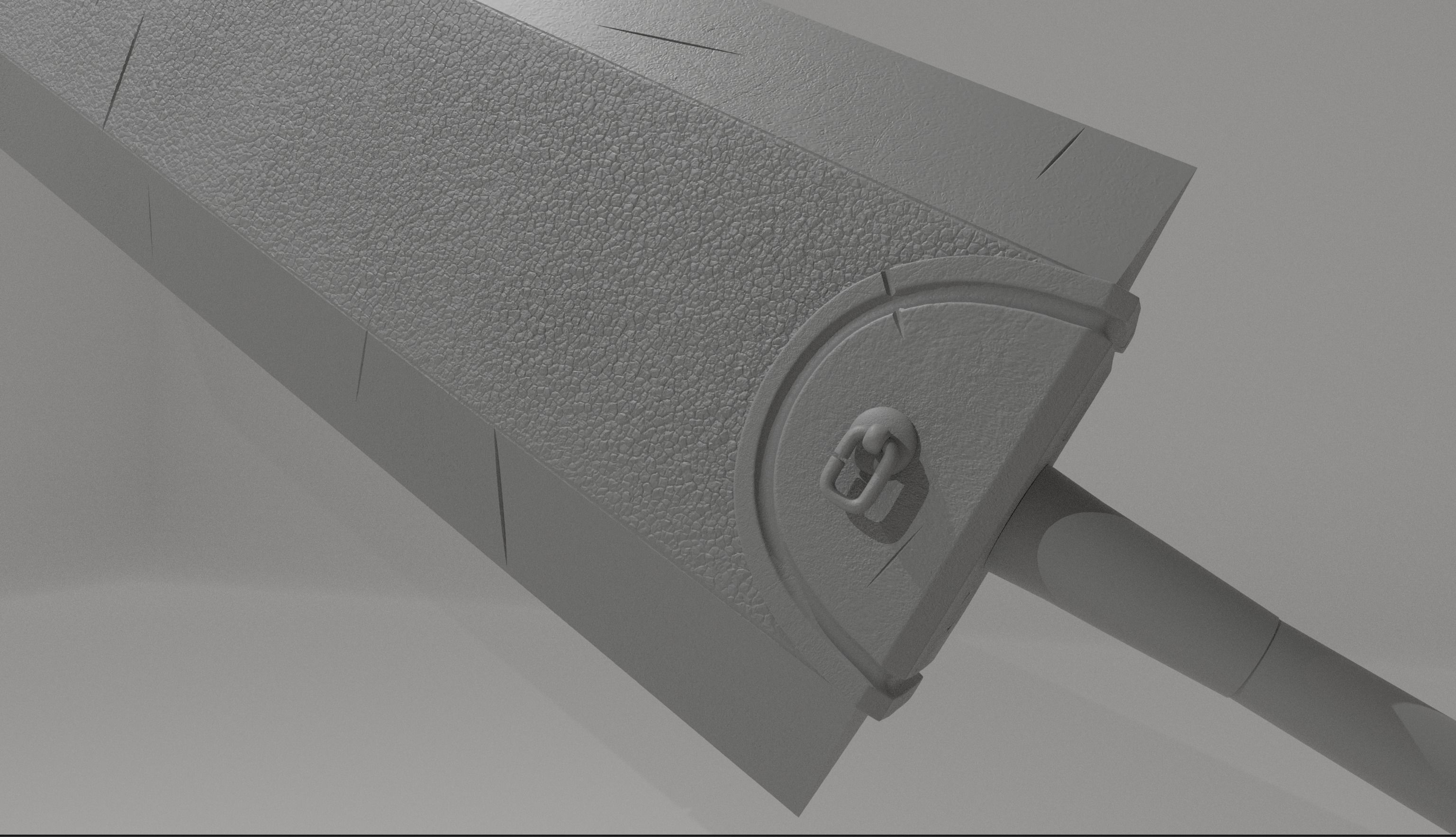Manga Accurate Dragon Slayer inspired Sword 3D Model 3D print model_2